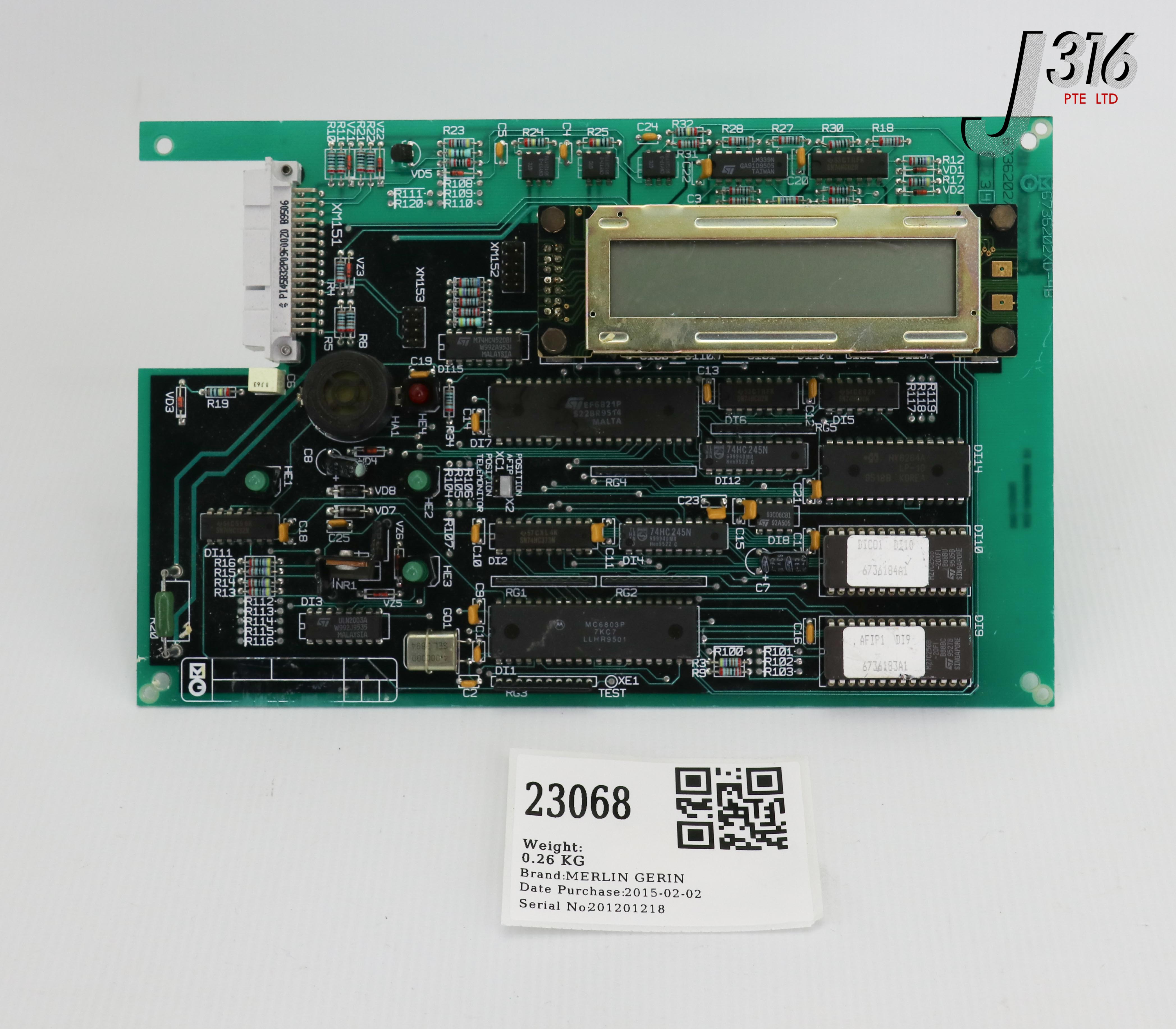 23068 MERLIN GERIN PCB ASSY, 6736202XD-3B, 6736202XD-1B, 6736202XD